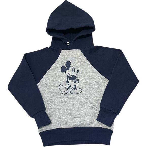 Disney Other - Disney Mickey Mouse 80s Vintage Navy Kids Hoodie